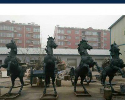 广场铜雕立式飞马动物雕塑
