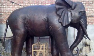 大象铸铜雕塑-铸铜仿真铜大象