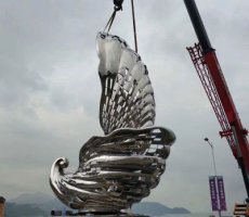 海螺广场雕塑-美人鱼吹海螺的雕像