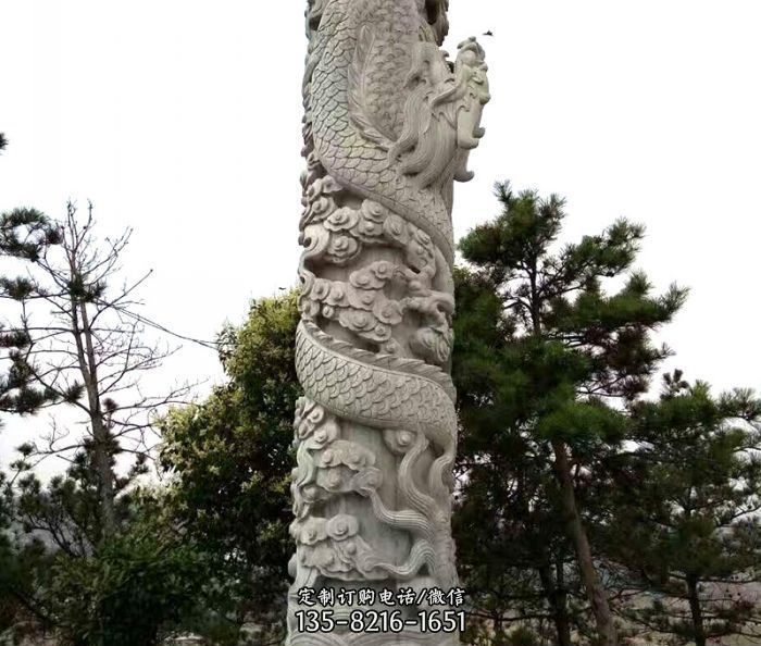 龙柱石雕-中国盘龙柱