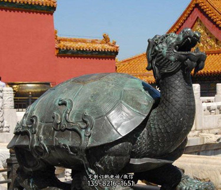 铜雕广场龙龟动物雕塑