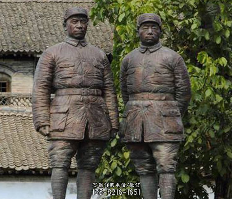 铜雕解放军战士人物雕塑