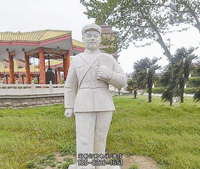 雷锋校园名人石雕图片