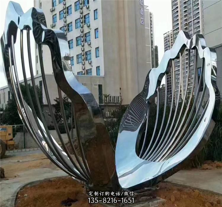 不锈钢贝壳景观雕塑