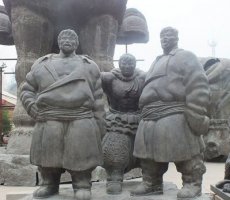 蒙古族少数民族人物铜雕