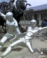 不锈钢运动足球广场雕塑