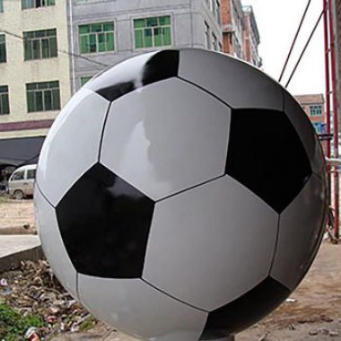 公园不锈钢足球造型雕塑