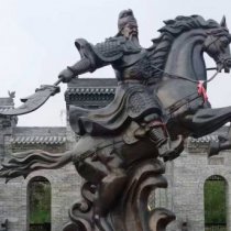 铜雕骑马关公广场历史人物雕塑