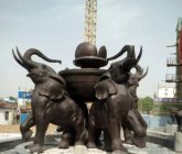 铸铜大象广场动物铜雕