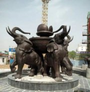 铸铜大象广场动物铜雕