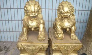 鎏金铜雕北京狮子