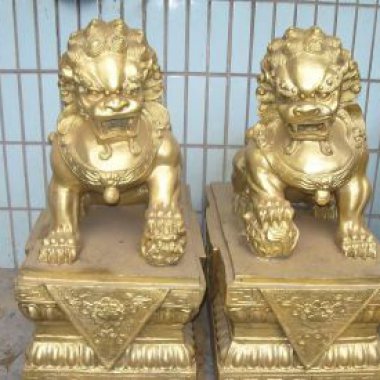 鎏金铜雕北京狮子