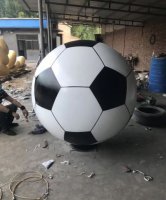 不锈钢足球户外雕塑