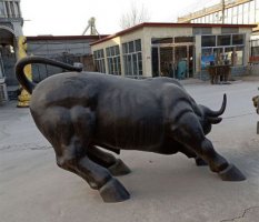 动物牛铜雕塑-海豹铸铜雕塑-小区园林动物景观雕塑