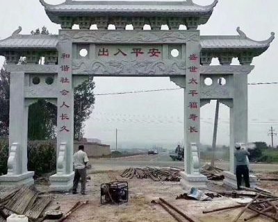 仿古石牌坊石雕