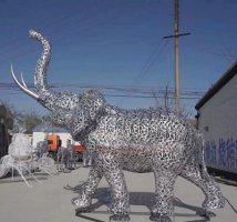 不锈钢大象雕塑