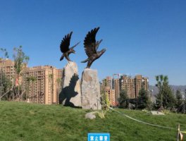 公园动物老鹰铜雕