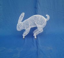 镂空兔子公园动物雕塑