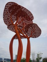 不锈钢广场抽象树雕塑