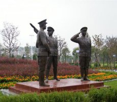 铜雕警察铜雕-玻璃钢卡通警察雕塑