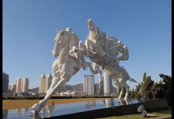 不锈钢骑马人物雕塑，融合美丽外观与品质之美