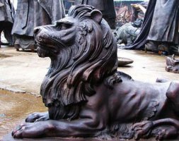 铜质汇丰狮子雕塑