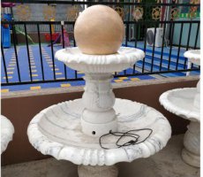 汉白玉小型风水球雕塑