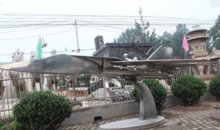 不锈钢公园飞机雕塑