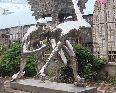 不锈钢广场运动雕塑