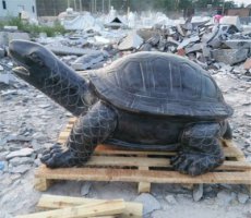 乌龟石雕-仿真乌龟公园池塘水景动物雕塑摆件