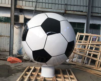 不锈钢足球广场景观雕塑