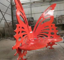 不锈钢公园镂空蝴蝶座椅雕塑