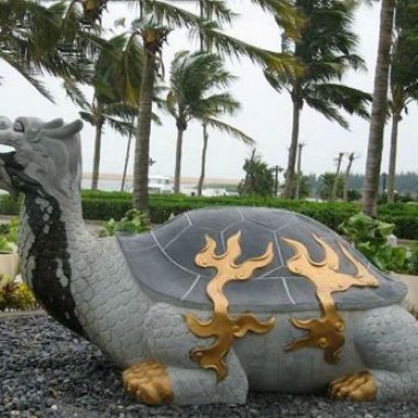 石雕龙龟-龙龟铜雕