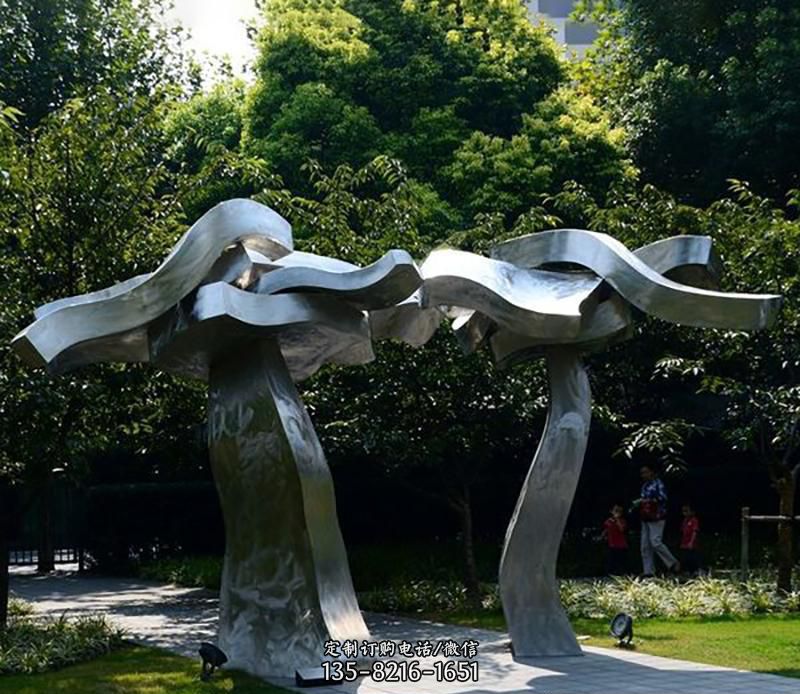 公园不锈钢创意门雕塑