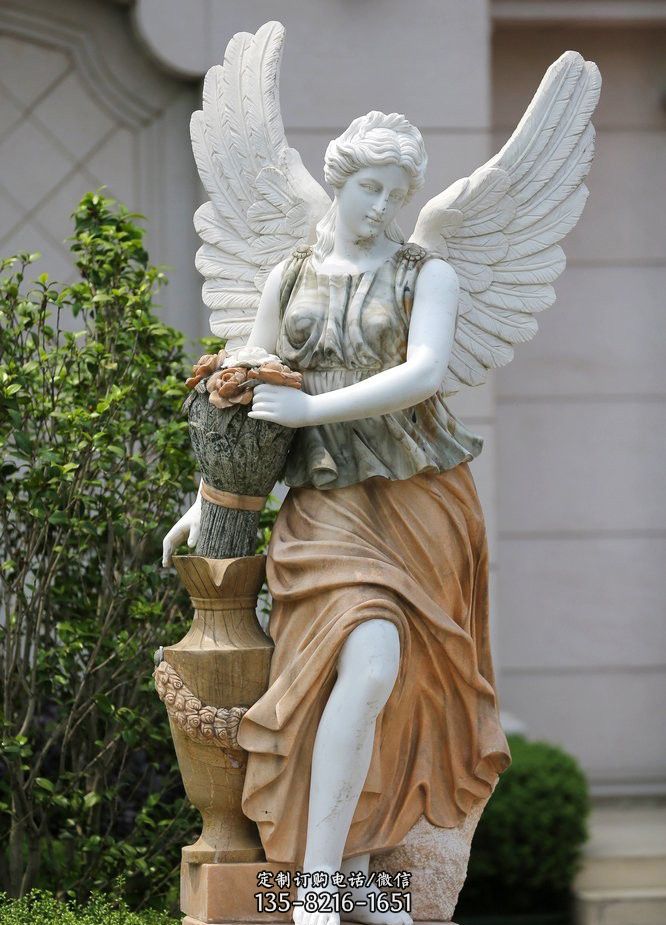 汉白玉天使雕塑图片
