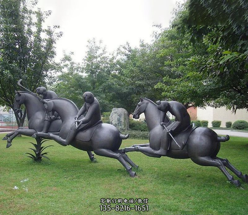 抽象人物骑马铜雕