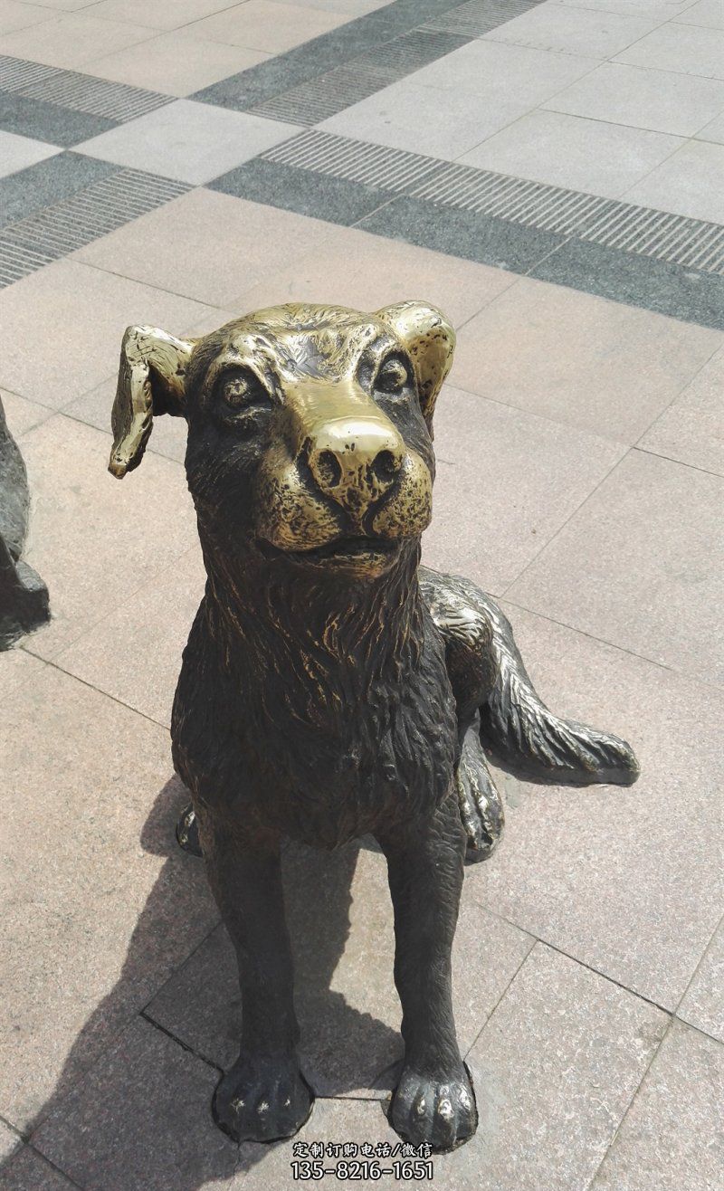 公园小狗动物铜雕