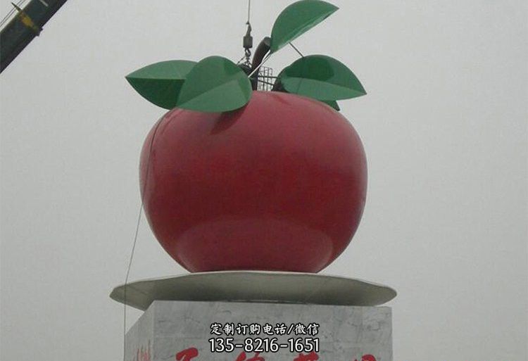 不锈钢城市大型苹果雕塑