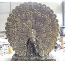 公园动物孔雀铜雕