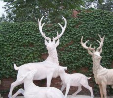 羚羊石雕动物雕塑