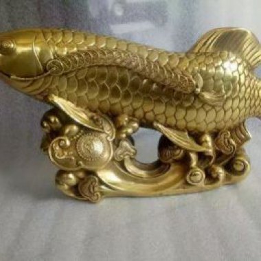 铸铜招财金龙鱼铜雕塑
