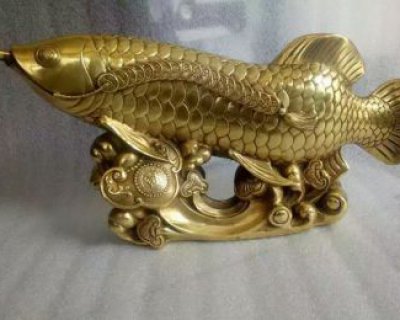 铸铜招财金龙鱼铜雕塑