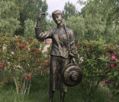 公园渔家女铜雕