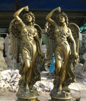 玻璃钢四季女神仿铜人物雕塑