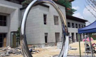 镜面圆环不锈钢雕塑112