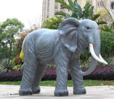 石雕小区动物大象