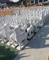 公园大理石动物羊雕塑