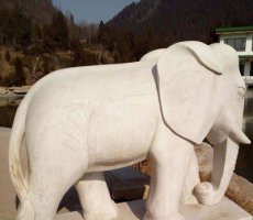 公园大理石大象动物石雕