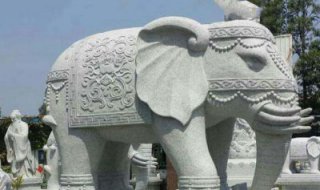 别墅景观缅甸大象石雕