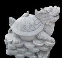 母子龙龟石雕-龙龟雕塑